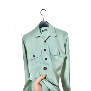 Life Style Butiken 8950/5 Μέντα Ανδρικό Μακρυμάνικο πουκάμισο Άνετη Εφαρμογή