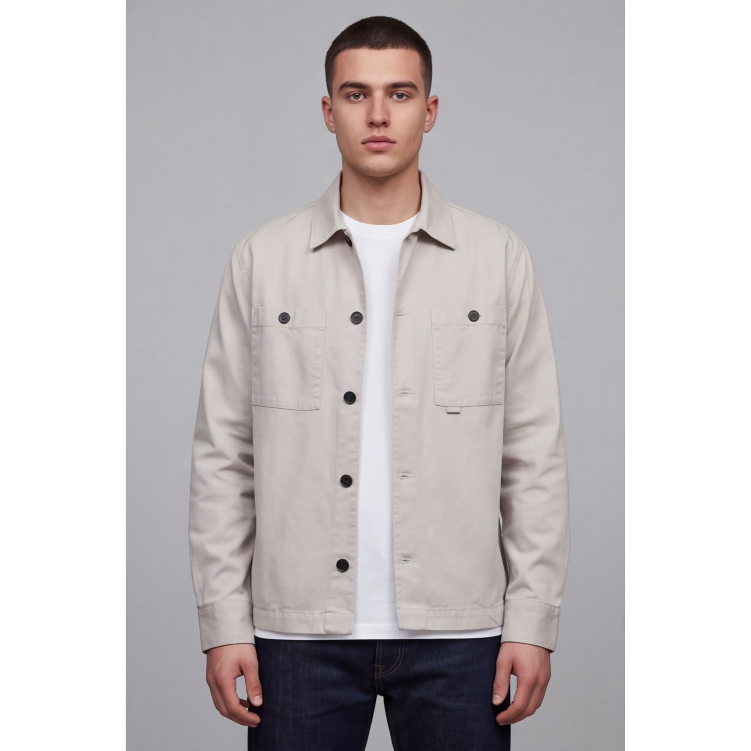 Nines Ανδρικο overshirt μακρυμάνικο 1H14700 OFF WHITE Ανδρικά
