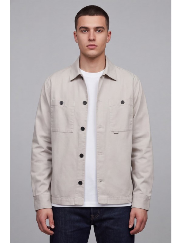 Nines Ανδρικο overshirt μακρυμάνικο 1H14700 OFF WHITE