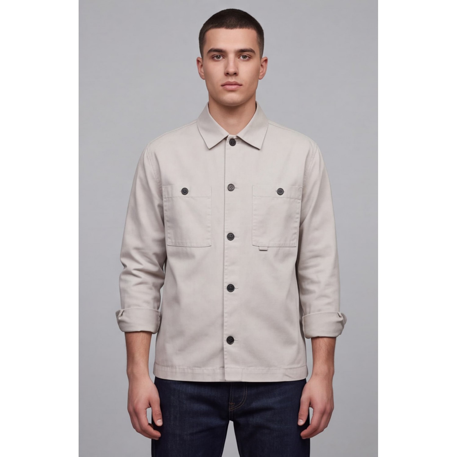 Nines Ανδρικο overshirt μακρυμάνικο 1H14700 OFF WHITE Ανδρικά