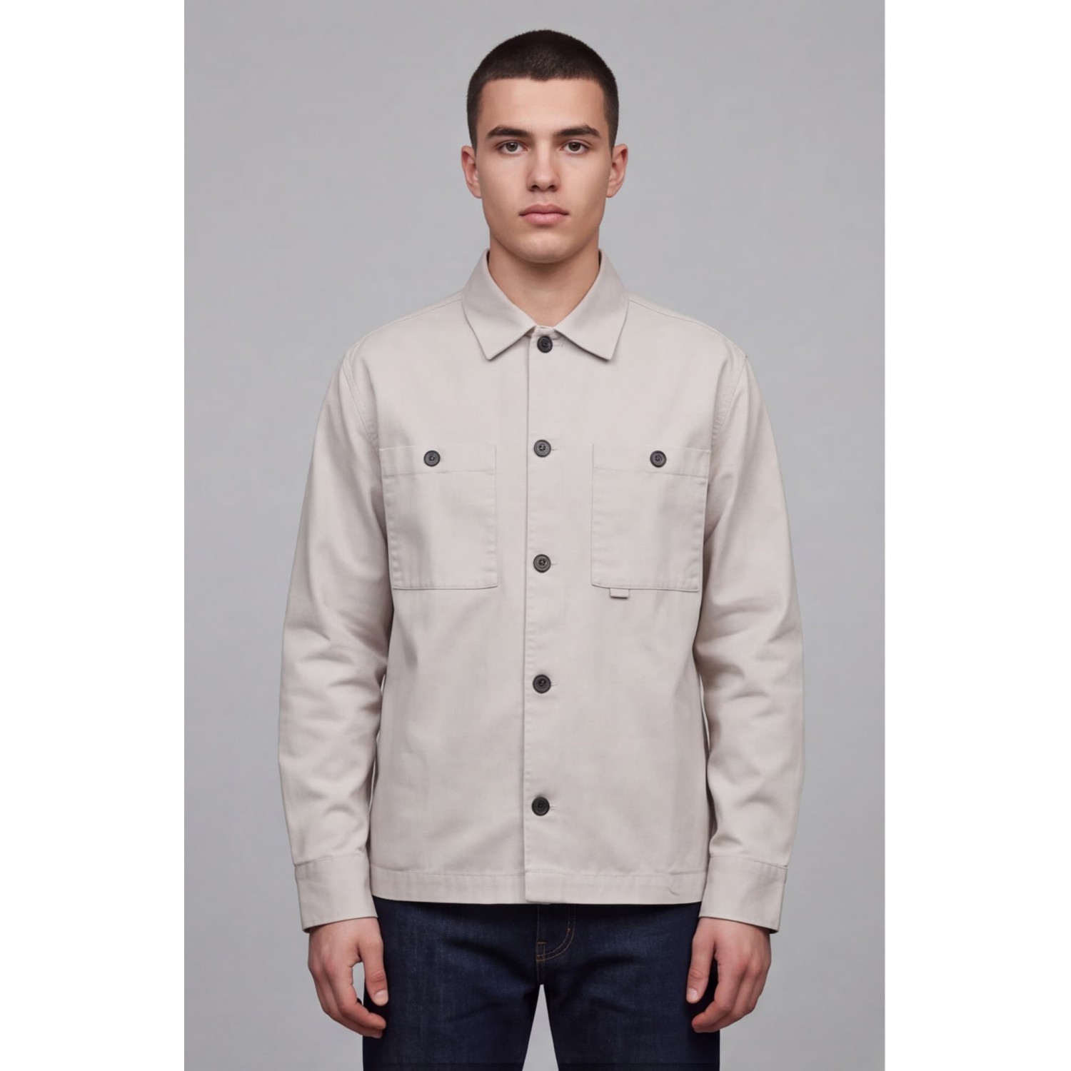 Nines Ανδρικο overshirt μακρυμάνικο 1H14700 OFF WHITE Ανδρικά