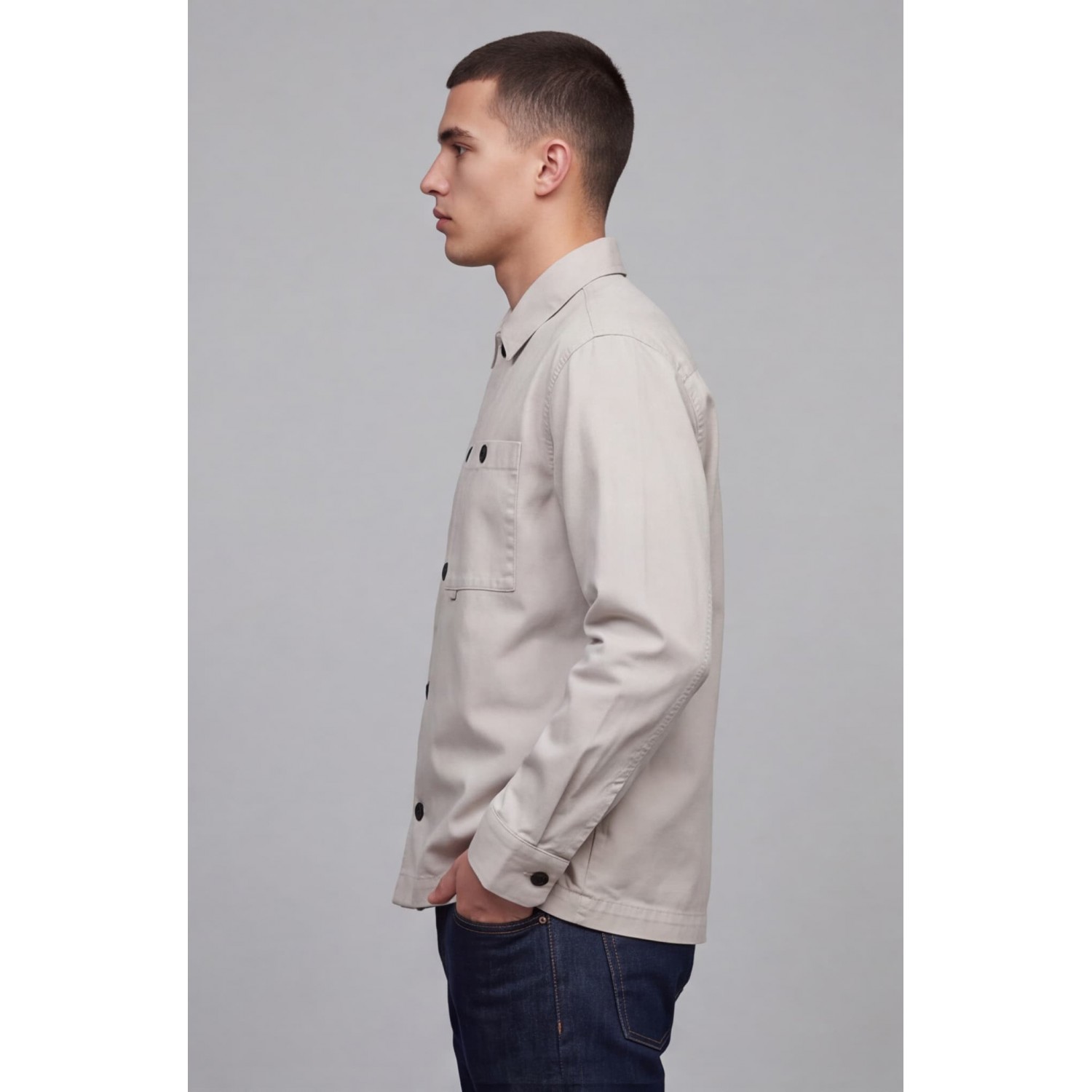 Nines Ανδρικο overshirt μακρυμάνικο 1H14700 OFF WHITE Ανδρικά