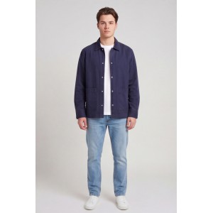 Nines Ανδρικο overshirt μακρυμάνικο 1H14700 ΜΠΛΕ Ανδρικά