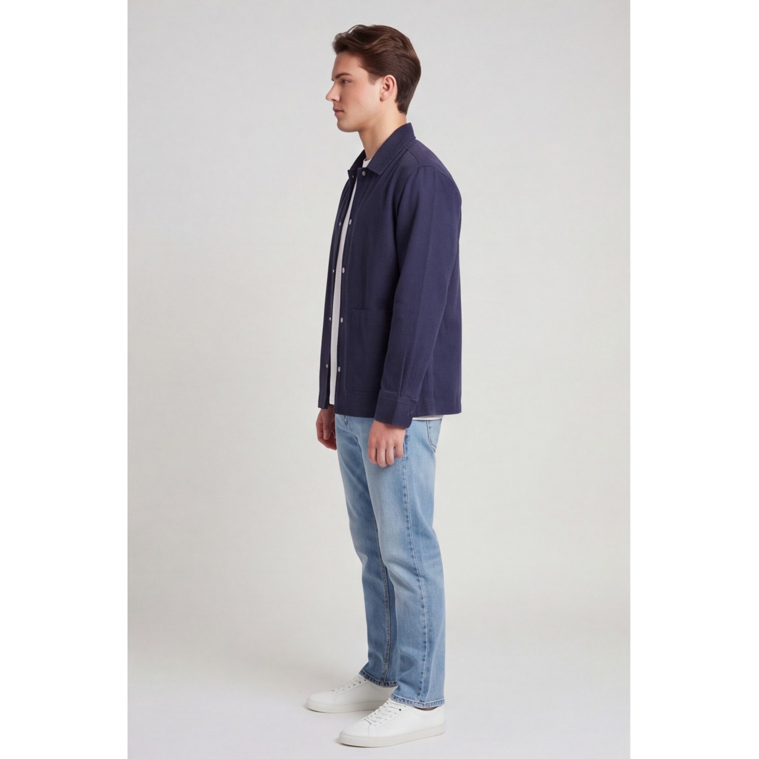 Nines Ανδρικο overshirt μακρυμάνικο 1H14700 ΜΠΛΕ Ανδρικά