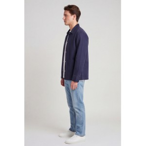 Nines Ανδρικο overshirt μακρυμάνικο 1H14700 ΜΠΛΕ Ανδρικά