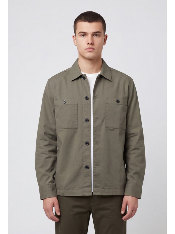 Nines Ανδρικο overshirt μακρυμάνικο 1H14700 ΧΑΚΙ