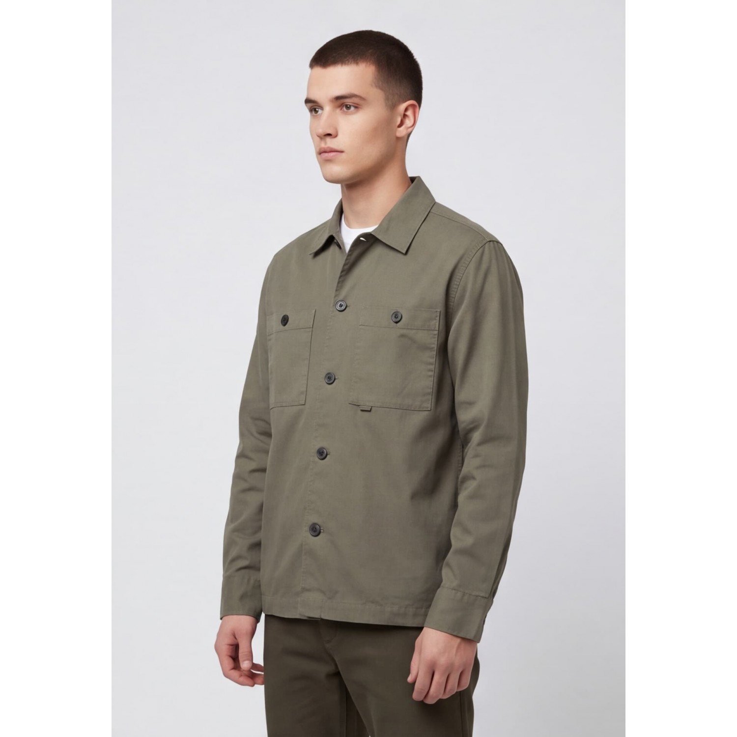 Nines Ανδρικο overshirt μακρυμάνικο 1H14700 ΧΑΚΙ Ανδρικά