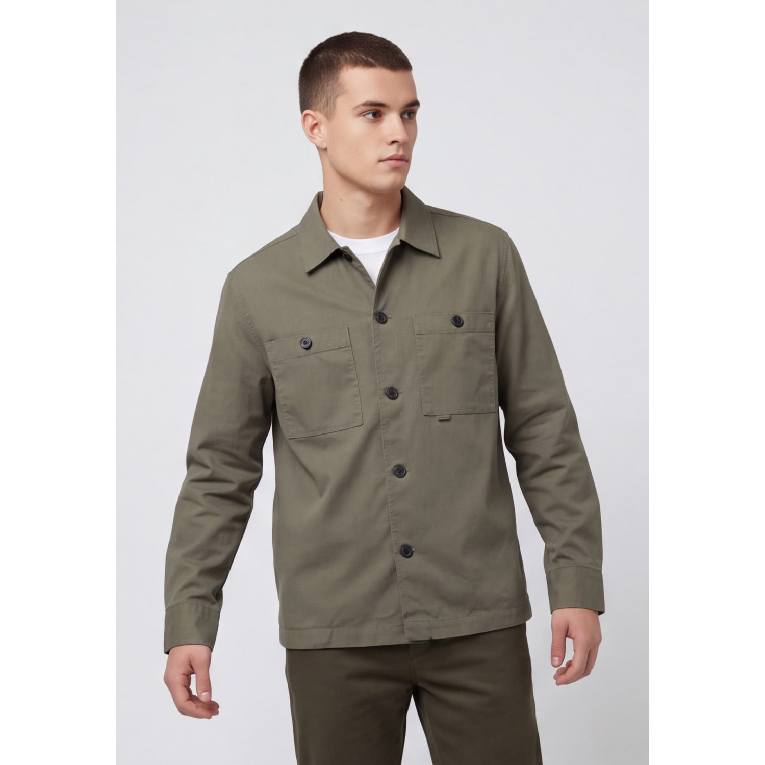 Nines Ανδρικο overshirt μακρυμάνικο 1H14700 ΧΑΚΙ Ανδρικά