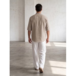 Life Style Butiken Ανδρική Πουκαμίσα Μαο LS12027 Άμμου  Ανδρικά