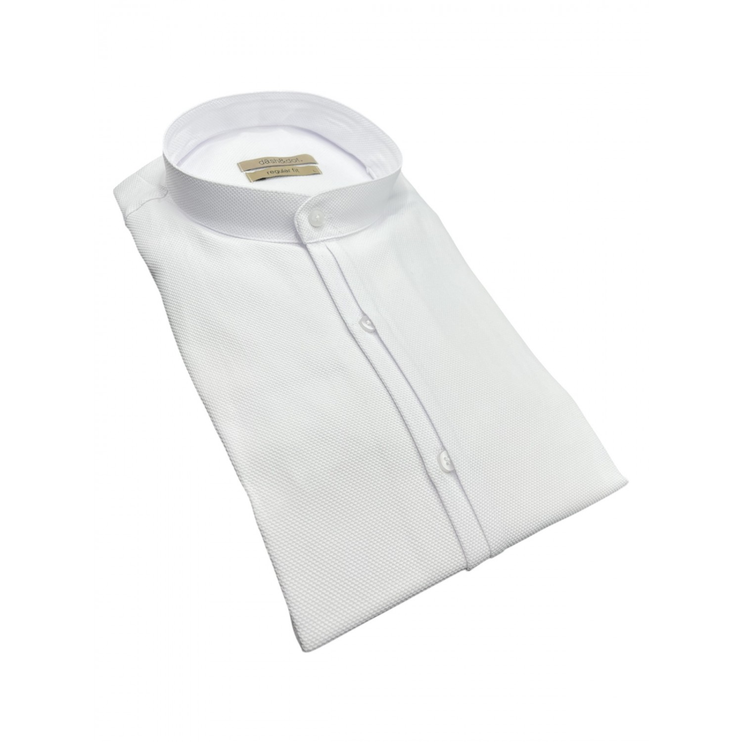 Life Style Butiken Ανδρικό Μακρυμάνικο πουκάμισο Μαο Regular Fit LS125002 Λευκό