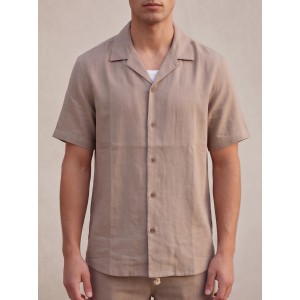 Life Style Butiken Ανδρικό Πουκάμισο Λινό LS12648522 Coffee Ανδρικά