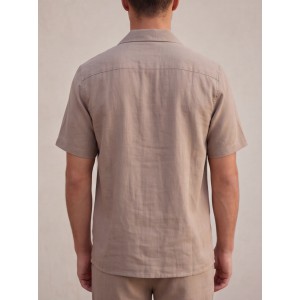 Life Style Butiken Ανδρικό Πουκάμισο Λινό LS12648522 Coffee Ανδρικά