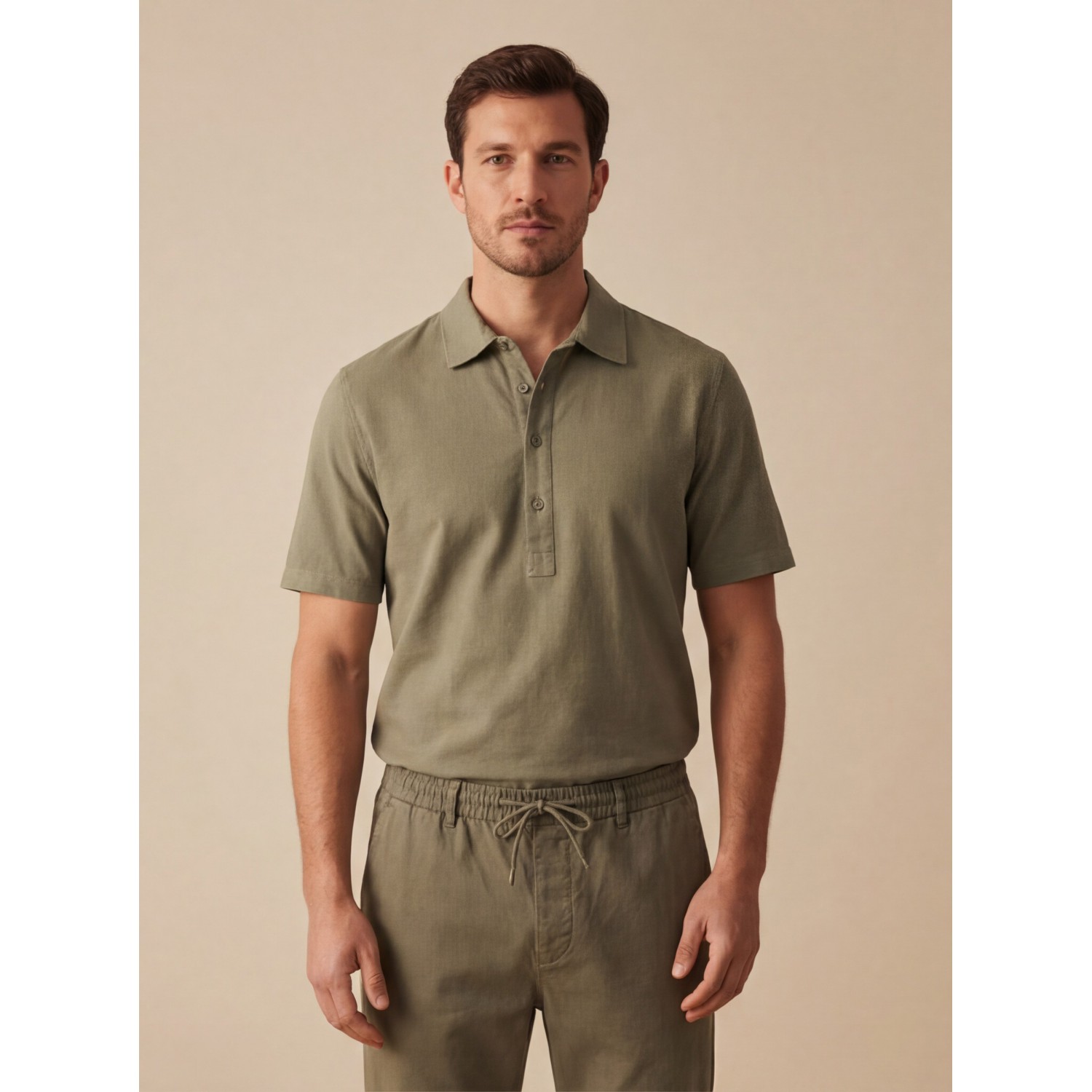 Life Style Butiken Ανδρική Πουκαμίσα  LS12648524 Χακί