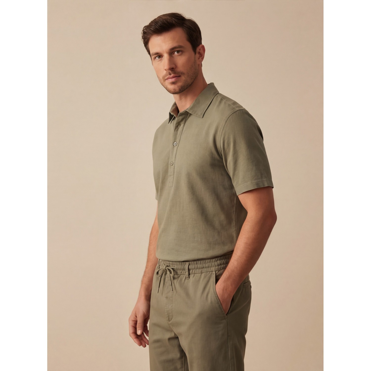 Life Style Butiken Ανδρική Πουκαμίσα  LS12648524 Χακί