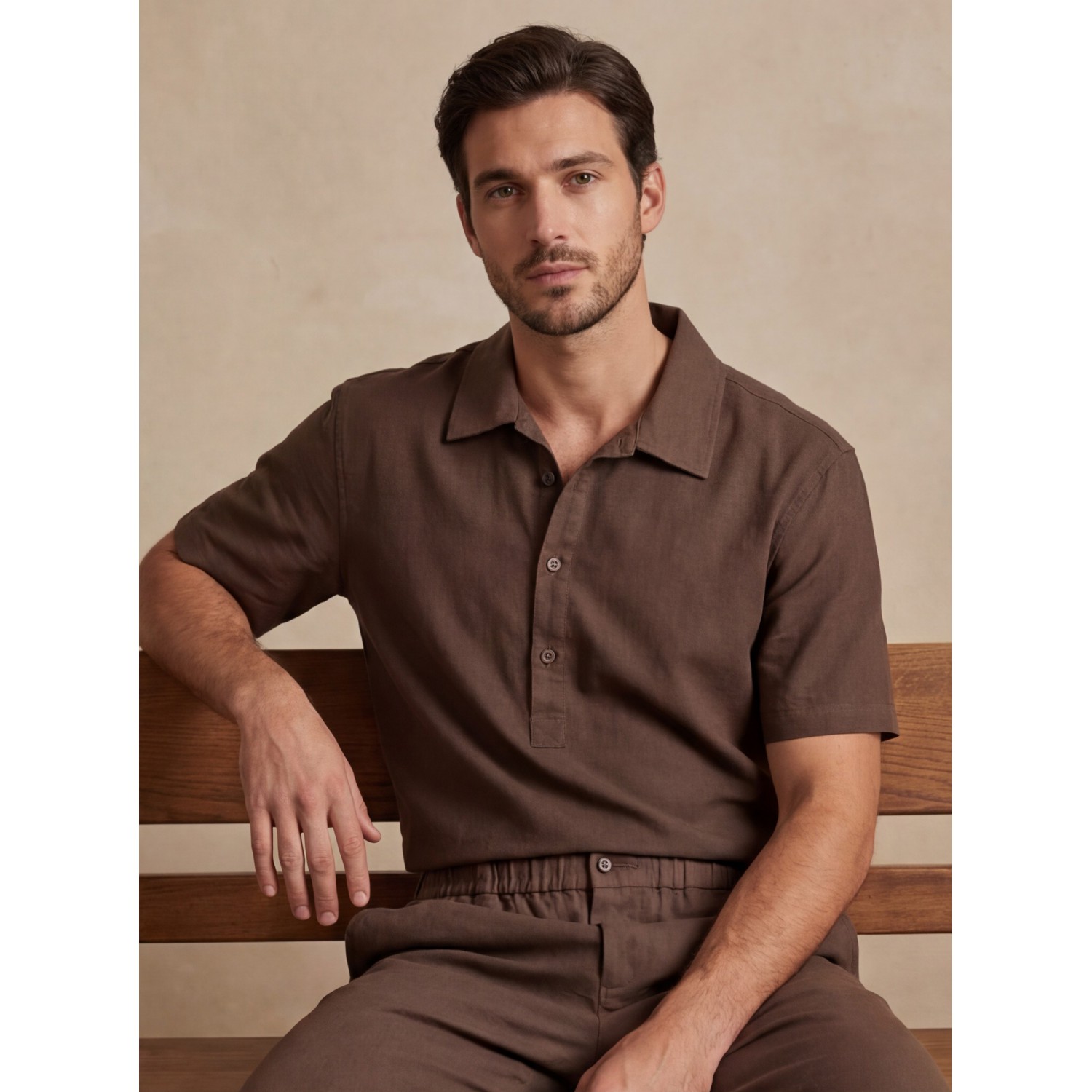 Life Style Butiken Ανδρική Πουκαμίσα LS12648524 Καφέ