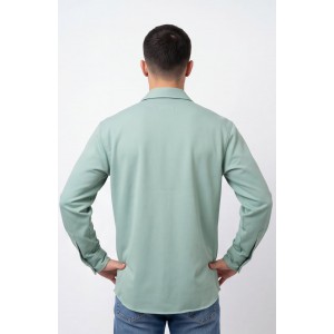 Life Style Butiken 8950/5 Μέντα Ανδρικό Μακρυμάνικο πουκάμισο Άνετη Εφαρμογή Ανδρικά