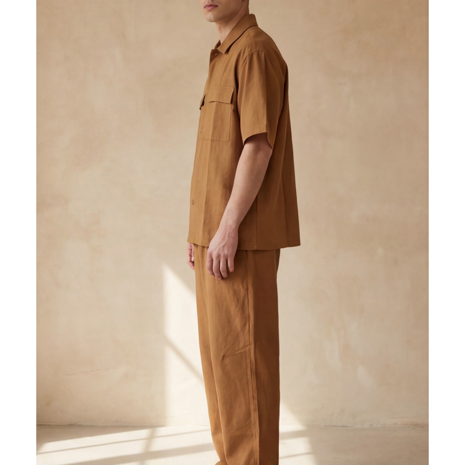 Life Style Butiken Ανδρικό Υφασμάτινο Παντελόνι με πιέτες LS1M5804 Camel