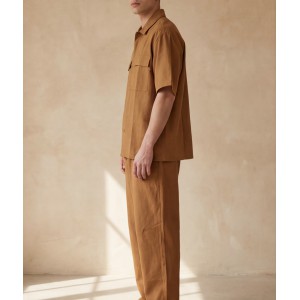 Life Style Butiken Ανδρικό Υφασμάτινο Παντελόνι με πιέτες LS1M5804 Camel