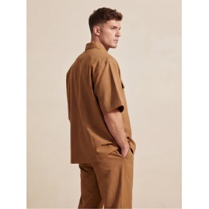 Life Style Butiken Ανδρικό Υφασμάτινο Παντελόνι με πιέτες LS1M5804 Camel