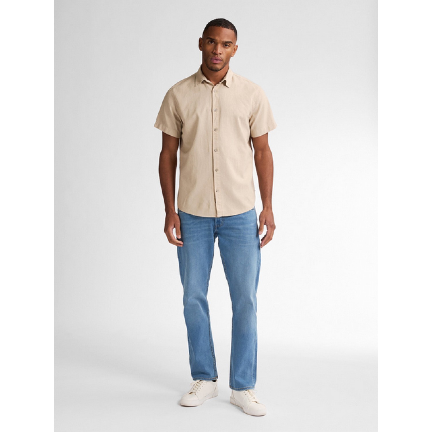 Life Style Bytiken Ανδρικό Μακρυμάνικο πουκάμισο LS1M-1050-SIS414 Μπεζ