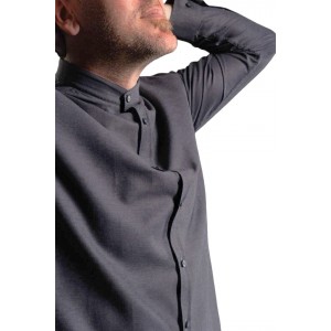 Life Style Bytiken Ανδρικό Μακρυμάνικο πουκάμισο με Μάο γιακά Regular Fit LS124715/03 Γκρι