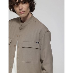 Life Style Butiken Ανδρικό Over Πουκάμισο LS12184 Μπεζ