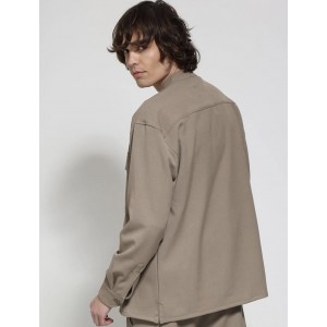 Life Style Butiken Ανδρικό Over Πουκάμισο LS12184 Μπεζ