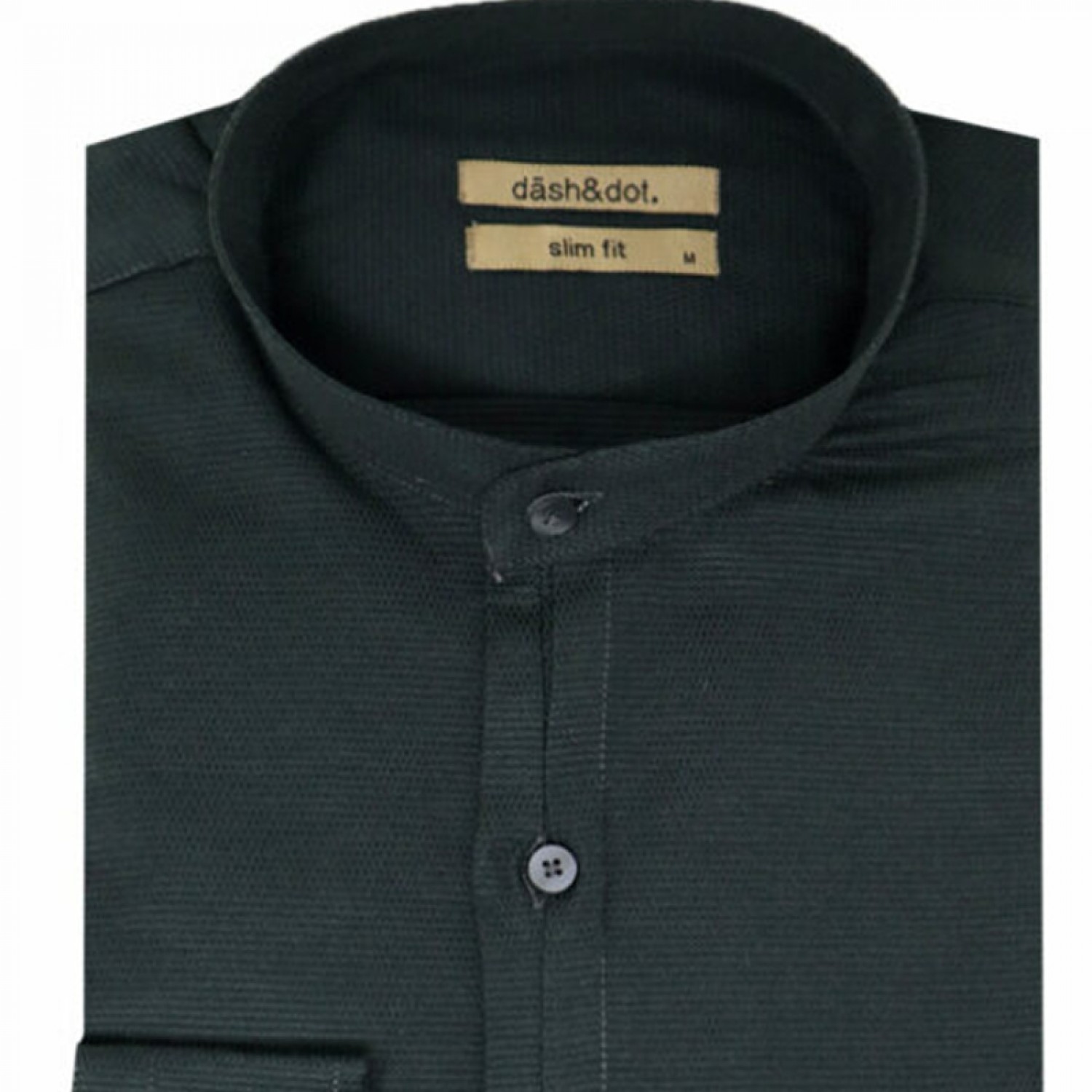 Life Style Bytiken Ανδρικό Μακρυμάνικο πουκάμισο με Μάο γιακά Slim Fit LS124669/04 Green