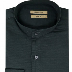 Life Style Bytiken Ανδρικό Μακρυμάνικο πουκάμισο με Μάο γιακά Slim Fit LS124669/04 Green