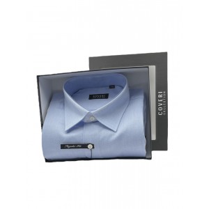 Life Style Butiken Ανδρικό Μακρυμάνικο πουκάμισο Regular Fit σε κουτί LS1C63 Σιέλ