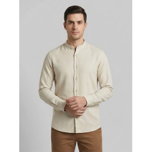 Life Style Butiken Ανδρικό Μακρυμάνικο πουκάμισο Μαο Slim LS125170 Μπεζ