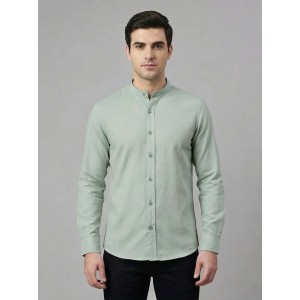 Life Style Butiken Ανδρικό Μακρυμάνικο πουκάμισο Μαο Slim LS125170 Μέντα