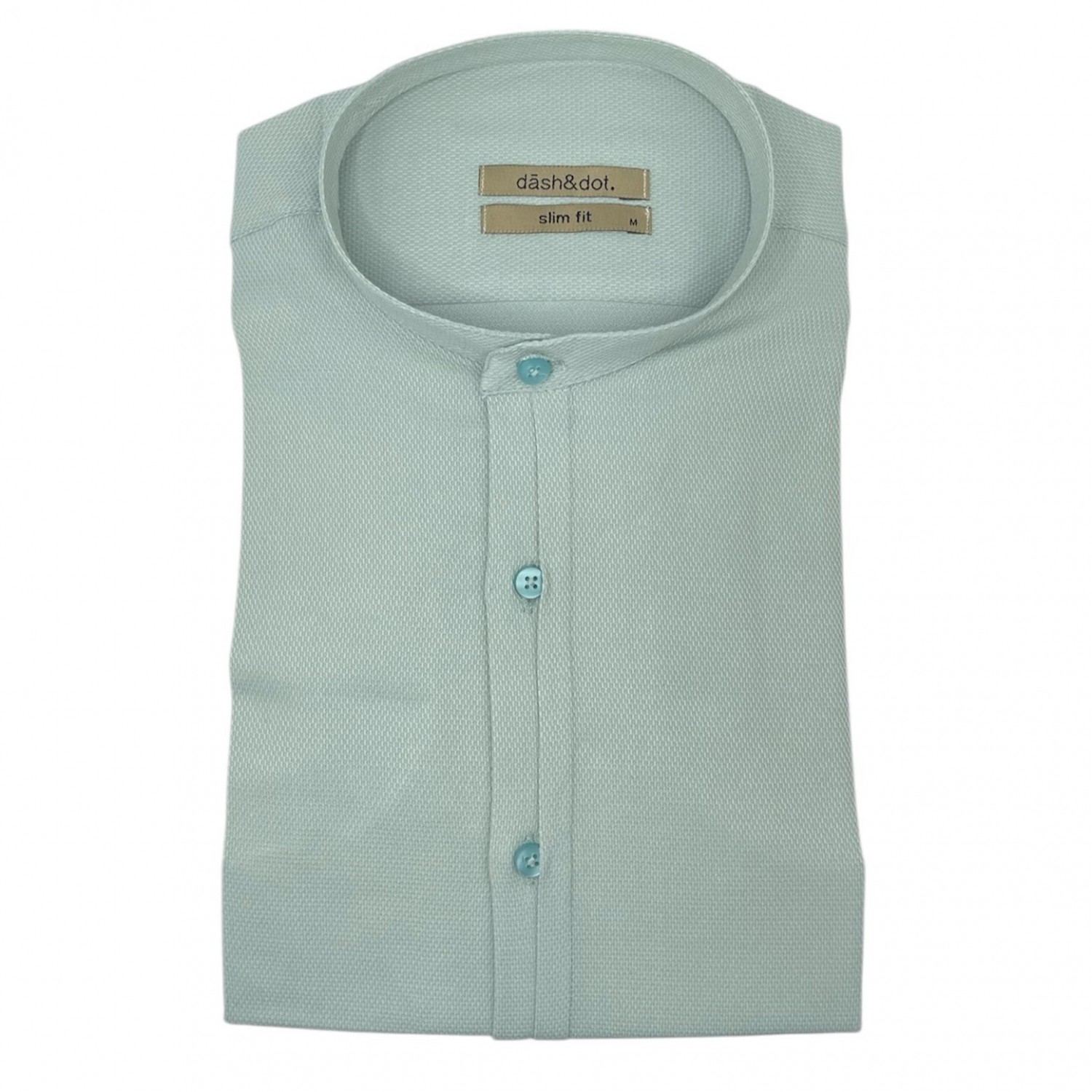 Life Style Butiken Ανδρικό Μακρυμάνικο πουκάμισο Μαο Slim LS125170 Μέντα