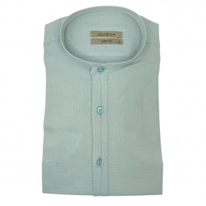 Life Style Butiken Ανδρικό Μακρυμάνικο πουκάμισο Μαο Slim LS125170 Μέντα