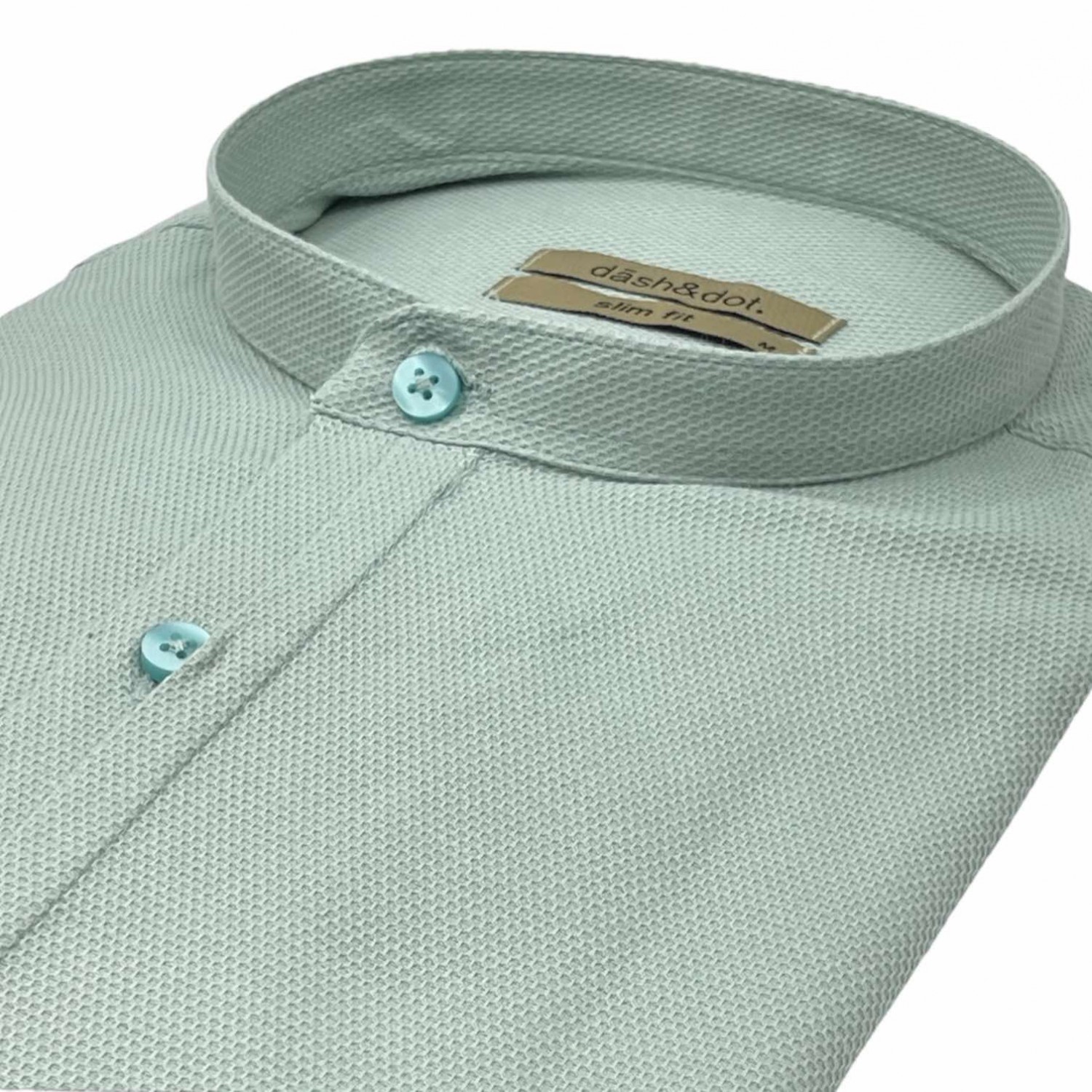 Life Style Butiken Ανδρικό Μακρυμάνικο πουκάμισο Μαο Slim LS125170 Μέντα