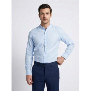 Life Style Butiken Ανδρικό Μακρυμάνικο πουκάμισο Μαο Slim LS125170 Σιέλ