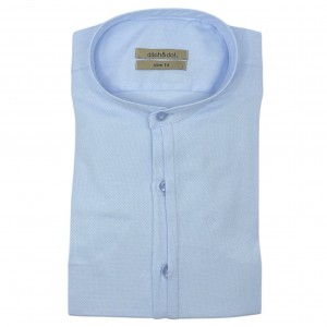 Life Style Butiken Ανδρικό Μακρυμάνικο πουκάμισο Μαο Slim LS125170 Σιέλ