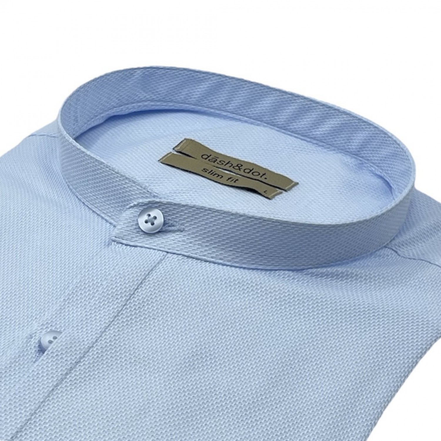 Life Style Butiken Ανδρικό Μακρυμάνικο πουκάμισο Μαο Slim LS125170 Σιέλ