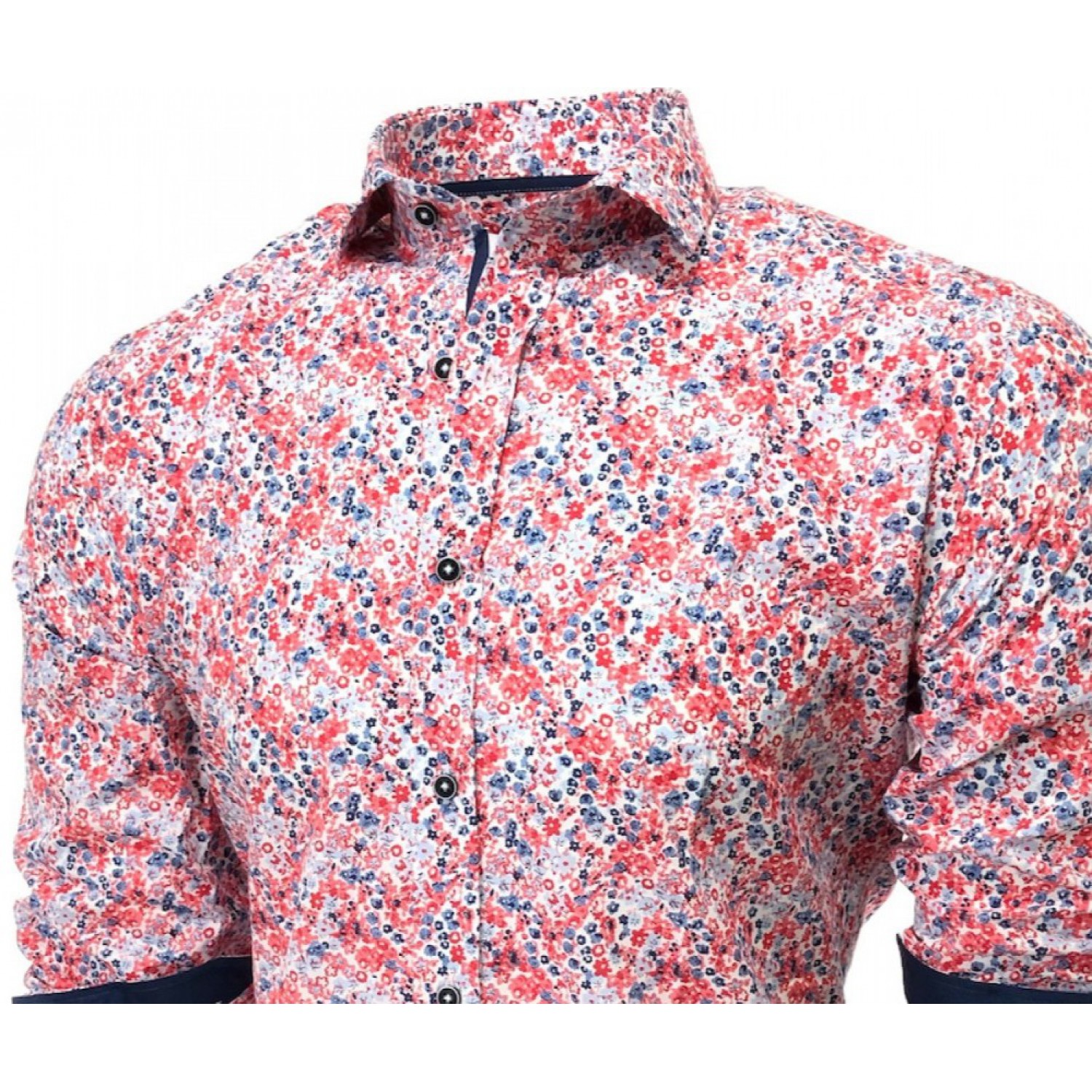 Ανδρικο πουκάμισο slim fit CND 6800/11 ΡΟΖ ΕΜΠΡΙΜΕ