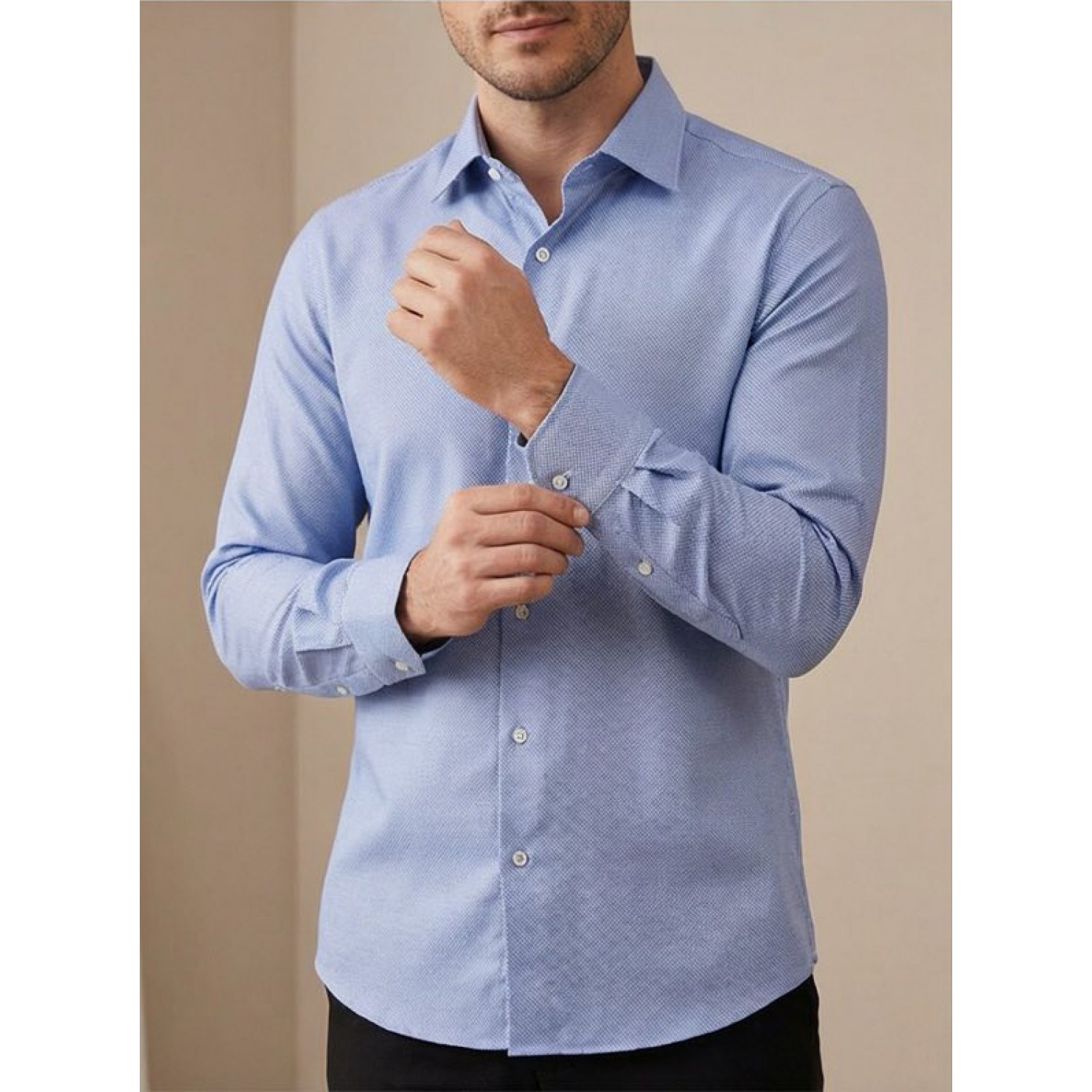 Life Style Butiken Ανδρικό Μακρυμάνικο πουκάμισο Regular Fit σε κουτί LS1DC63 Dark Σιέλ