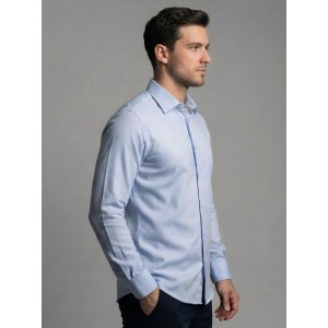 Life Style Butiken Ανδρικό Μακρυμάνικο πουκάμισο Regular Fit σε κουτί LS1C63 Σιέλ