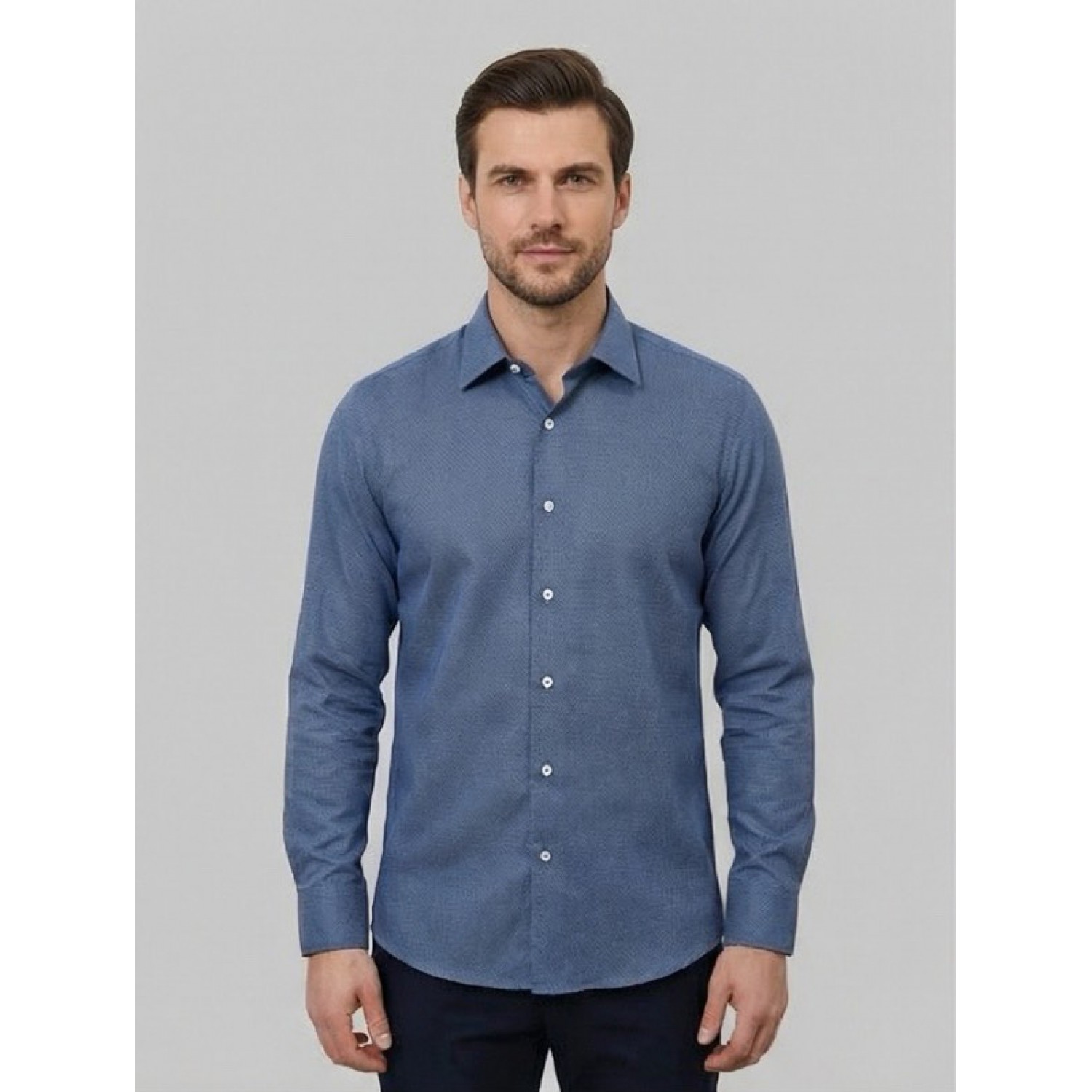 Life Style Butiken Ανδρικό Μακρυμάνικο πουκάμισο Regular Fit σε κουτί LS1C63 Ραφ