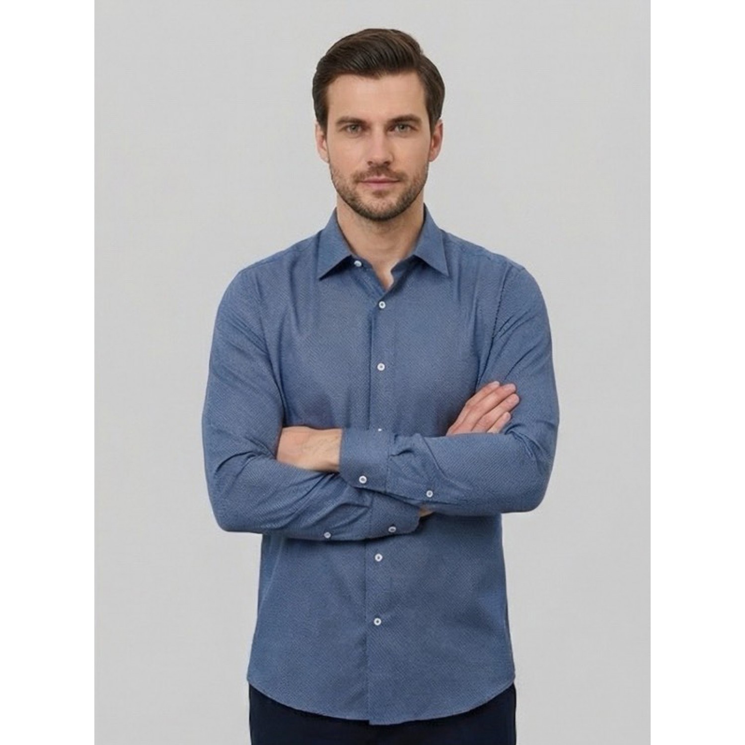 Life Style Butiken Ανδρικό Μακρυμάνικο πουκάμισο Regular Fit σε κουτί LS1C63 Ραφ