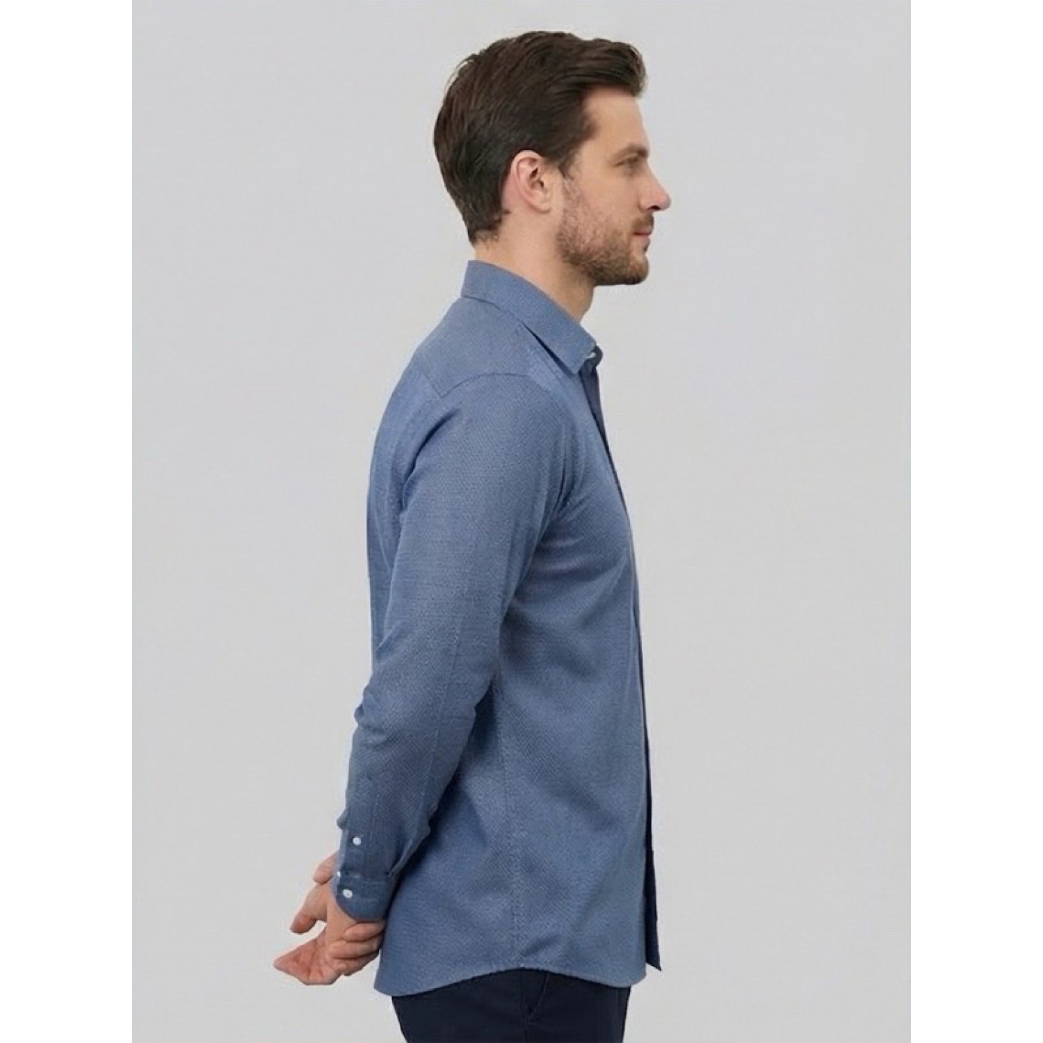 Life Style Butiken Ανδρικό Μακρυμάνικο πουκάμισο Regular Fit σε κουτί LS1C63 Ραφ