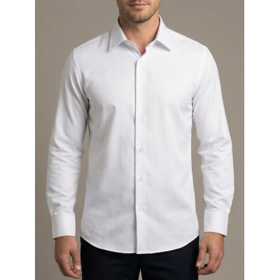 Life Style Butiken Ανδρικό Μακρυμάνικο πουκάμισο Regular Fit σε κουτί LS1C63 Λευκό