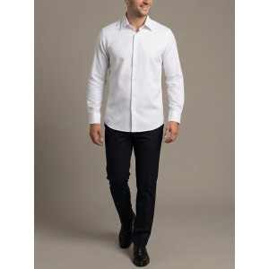 Life Style Butiken Ανδρικό Μακρυμάνικο πουκάμισο Regular Fit σε κουτί LS1C63 Λευκό