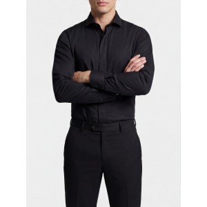 Life Style Butiken Ανδρικό Μακρυμάνικο πουκάμισο Slim LS124014 Μαύρο