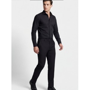 Life Style Butiken Ανδρικό Μακρυμάνικο πουκάμισο Slim LS124014 Μαύρο