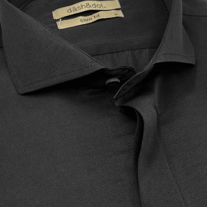 Life Style Butiken Ανδρικό Μακρυμάνικο πουκάμισο Slim LS124014 Μαύρο