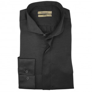 Life Style Butiken Ανδρικό Μακρυμάνικο πουκάμισο Slim LS124014 Μαύρο